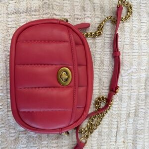 Coach Pink Quilted crossbody Bag